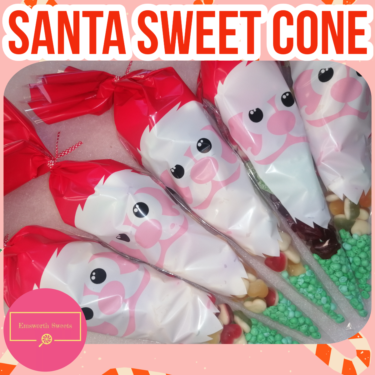 Large Santa Sweet Cone emsworthsweets